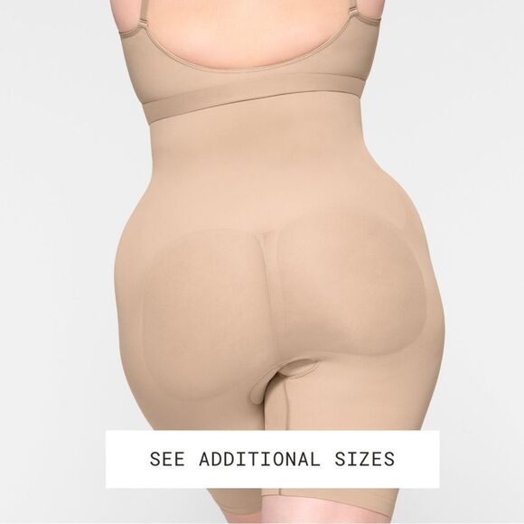 Skims Seamless Sculpt HIGH-WAISTED ABOVE THE KNEE SHORT Mica Small NWT in packag - Picture 4 of 6